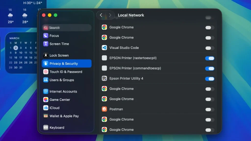 Epson Local Network Mac