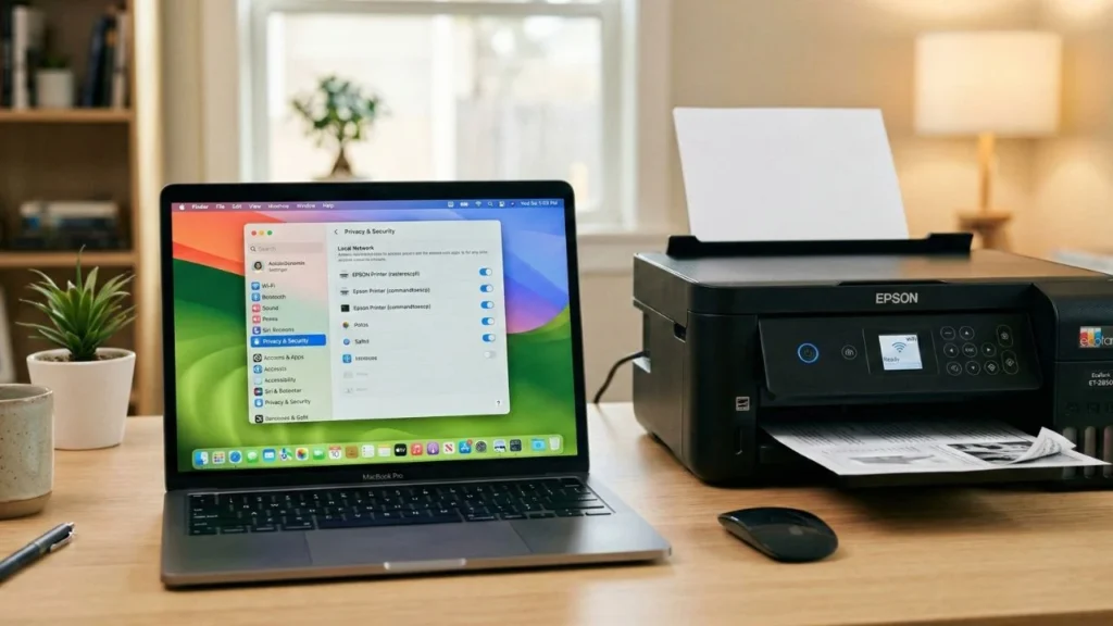 Macbook & Printer Epson